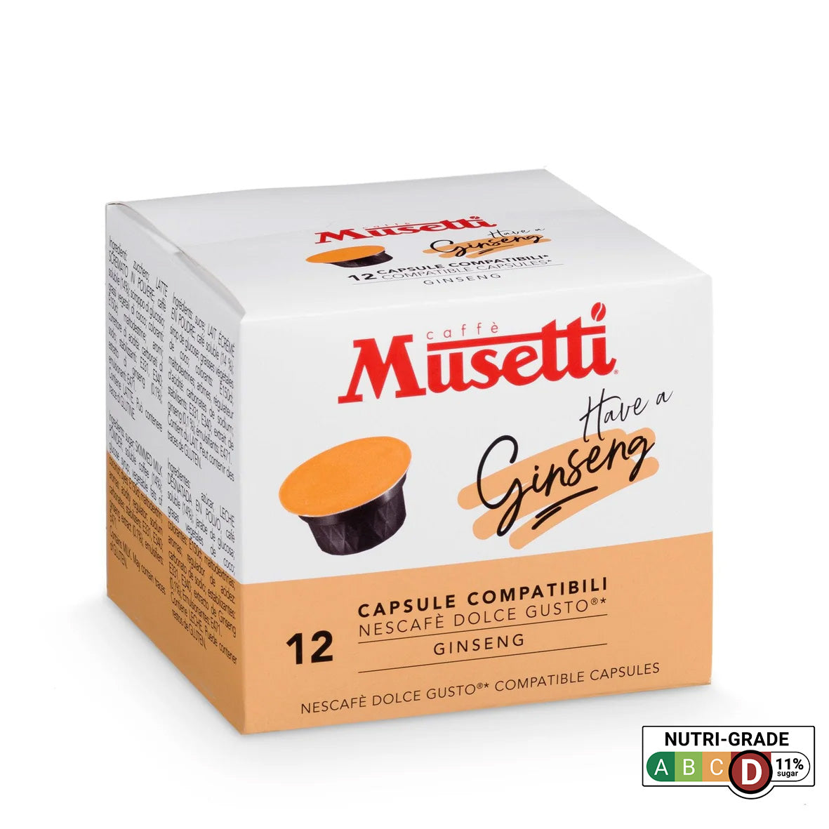 MUSETTI COFFEE CAPSULES GINSENG 12