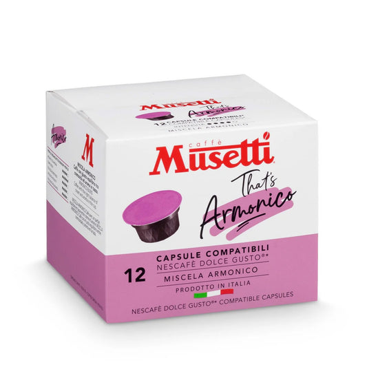 MUSETTI COFFEE CAPSULES ARMONICO 12 DOLCE GUSTO COMPATIBLE