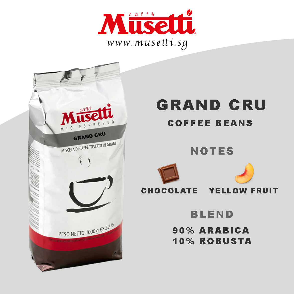 MUSETTI COFFEE BEANS GRAND CRU 1 KG