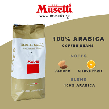 MUSETTI COFFEE BEANS 100% ARABICA 1 KG