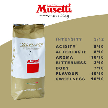 MUSETTI COFFEE BEANS 100% ARABICA 1 KG