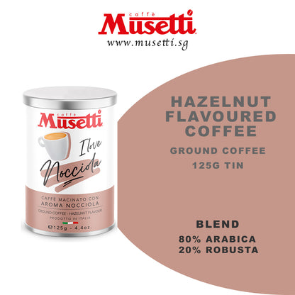 MUSETTI GROUND COFFEE HAZELNUT FLAVOUR 125 G