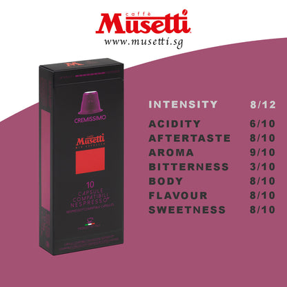 MUSETTI CAPSULES CREMISSIMO 10