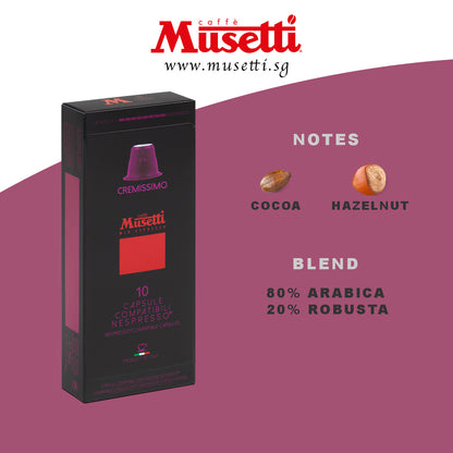 MUSETTI CAPSULES CREMISSIMO 10