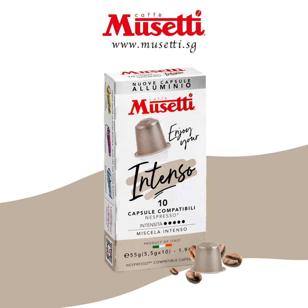 MUSETTI ALUMINIUM CAPSULES INTENSO 10