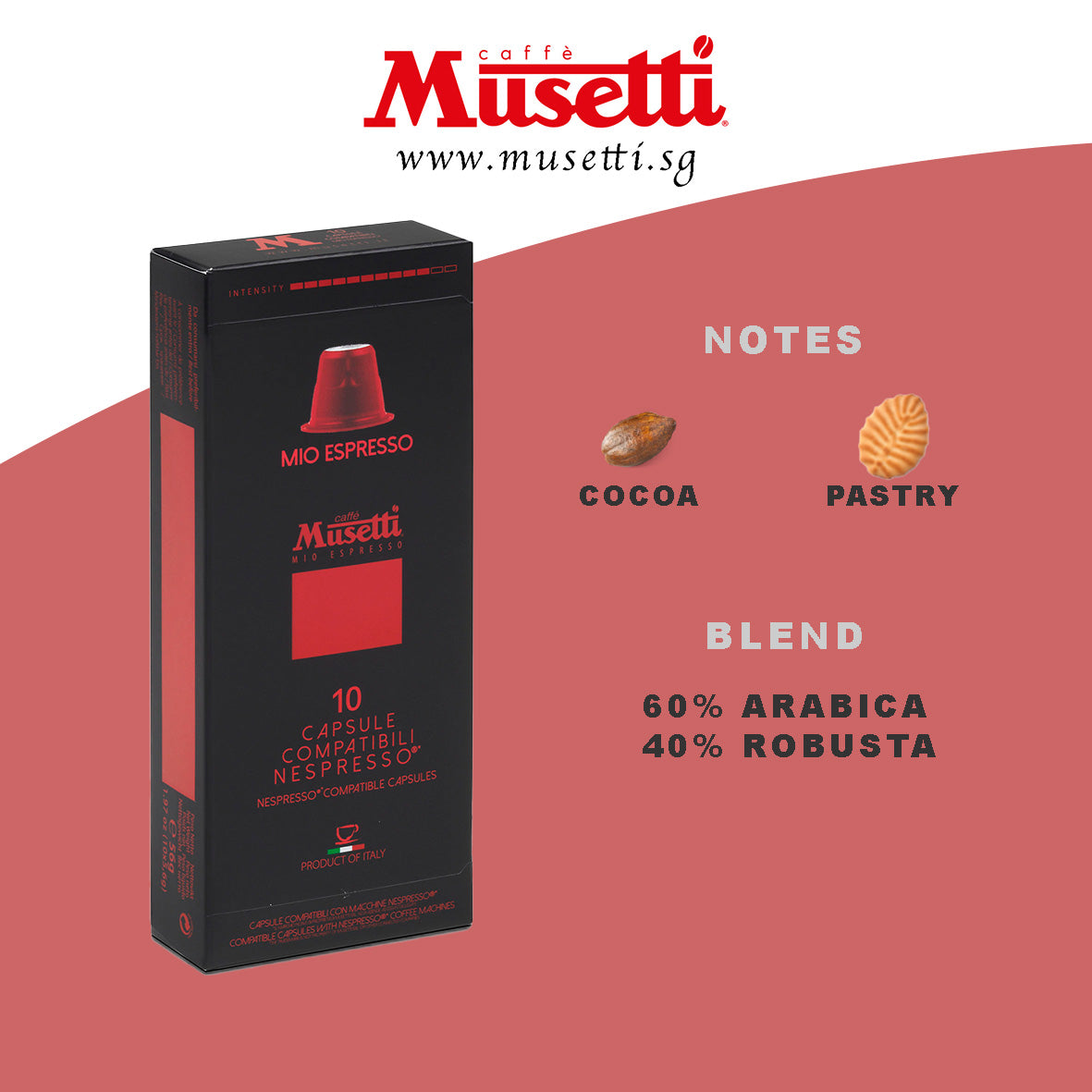 MUSETTI CAPSULES MIO ESPRESSO 10